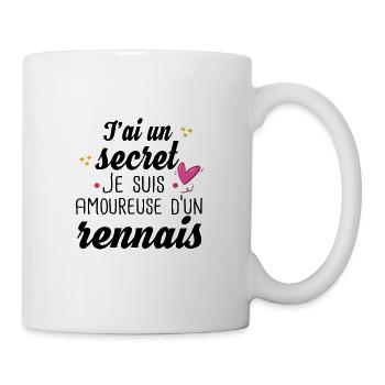 Rennais Rennes Femme Amoureuse Cadeau Amour Humour - Mug blanc - blanc - Droite