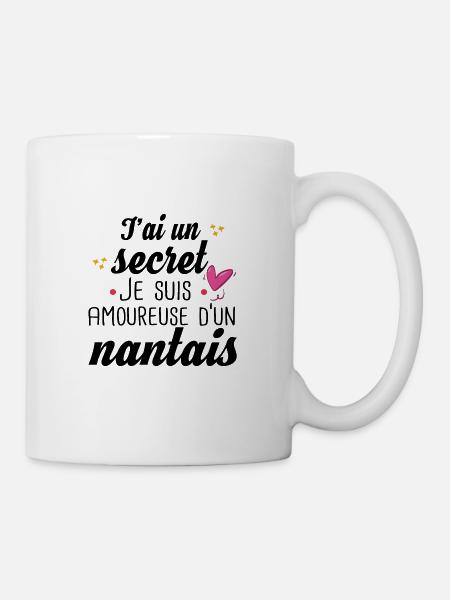 Nantais Nantes Femme Amoureuse Cadeau Amour Humour - Mug blanc - blanc