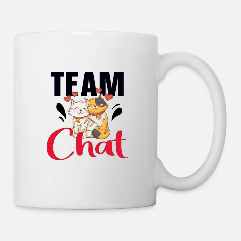 Team Chat Chaton Animal Cadeau Miaou Mignon - Mug blanc - blanc