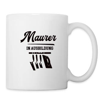 Maurer Ausbildung Maurerazubi Lehre Azubi Betonbau - Tasse - Weiß - Rechts