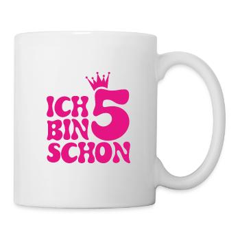 Ich bin schon 5 - Tasse - Weiß - Rechts