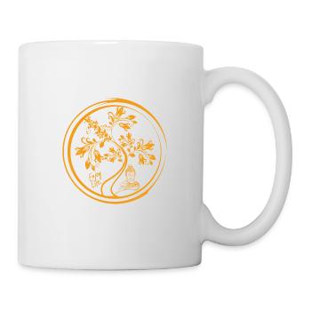 Lebensbaum Zen Buddha Enjoy life spirituell - Tasse - Weiß - Rechts