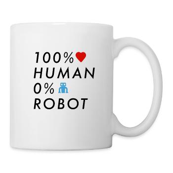 HUMAN NOT ROBOT - B - Tasse - Weiß - Rechts