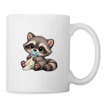 Baby Oskar with pacifier - Mug - white - Right