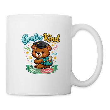 Kleines Wunder Bär Abschluss - Tasse - Weiß - Rechts