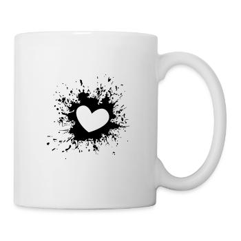 Heart stain, ink stain, heart of ink - Mug - white - Right