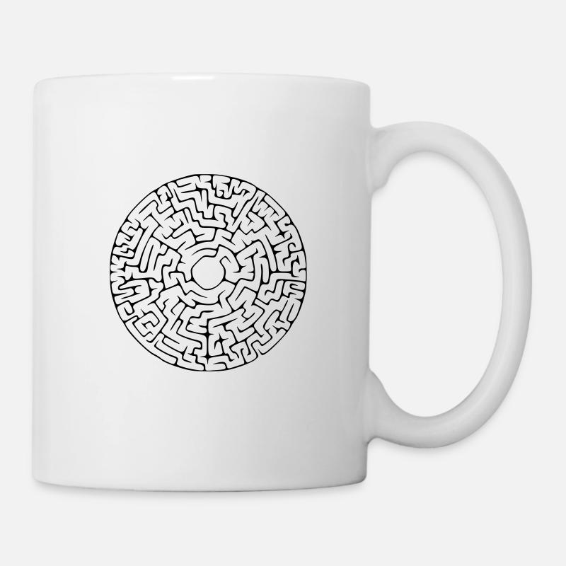 Labyrinth rund - Tasse - Weiß