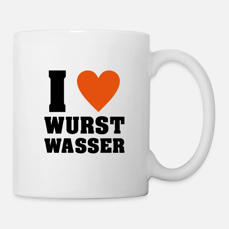 I love Wurstwasser - Tasse - Weiß