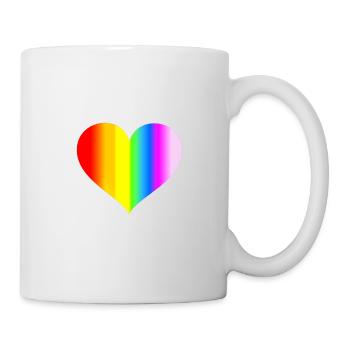 heart rainbow - Mug - white - Right
