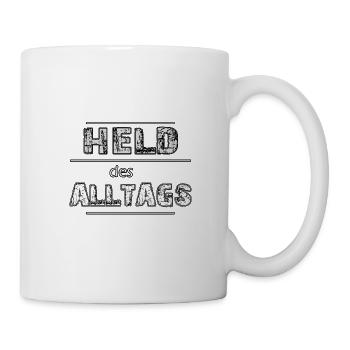 Held des Alltags Schritfzug | Yolo-Designs - Tasse - Weiß - Rechts