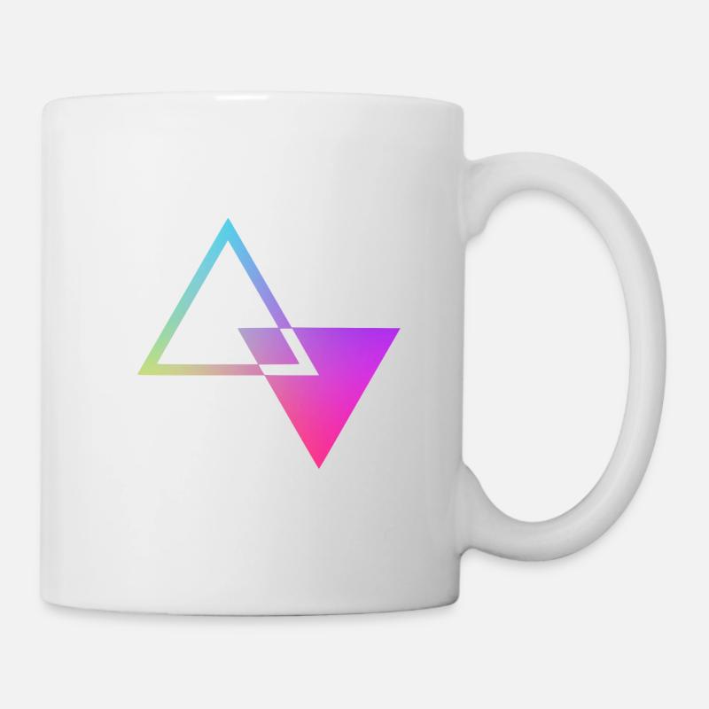 neon farbige Sanduhr - Tasse - Weiß