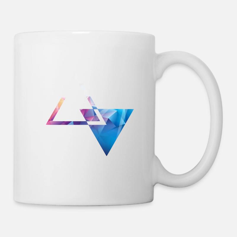 neon farbige Sanduhr - Tasse - Weiß