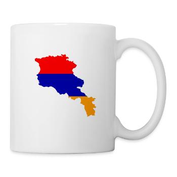 Armenia flag map flag - Mug - white - Right