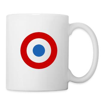 Dreifarbige Kokarde - Tasse - Weiß - Rechts