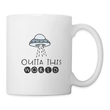 UFO SCIFI UFOS ALIENS WORLDS ALIEN SPACE MOTIF - Mug - white - Right