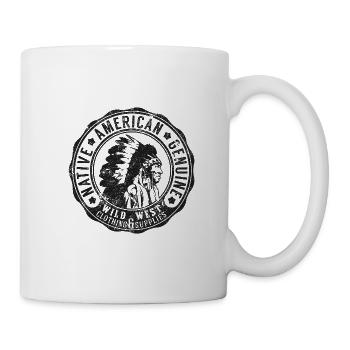 MOTIFS INDIENS SIOUX APACHE CHIEF NATIVE USA - Mug blanc - blanc - Droite
