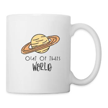 OUT WORLD AWAY EARTH SATURN PLANET UNIVERSE PLANETS - Mug - white - Right