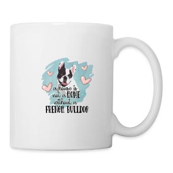 FRENCH BULLDOGGE LIEBE HUNDEN BULLDOGGEN SÜß MOTIV - Tasse - Weiß - Rechts