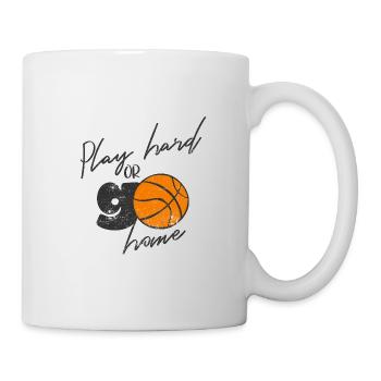 BASKETBALL PLAY HARD SLAM DUNK TEAM GO HOME MOTIF - Mug - white - Right