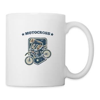 MOTOCROSS VINTAGE ENDURO MOTORCYCLE MOTIF GIFT - Mug - white - Right