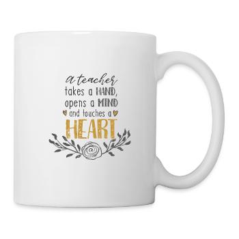 TEACHER TEACHER HAND OPEN MIND HEART GIFT - Mug - white - Right