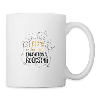 EDUCATION ROCKER TEACHER ROCK TEACHER STAR GIFT - Mug - white - Right