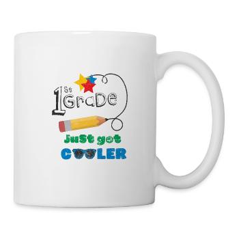 FIRST CLASS COOL BACK TO SCHOOL SCHOOL DAY ABC SAYINGS - Mug - white - Right