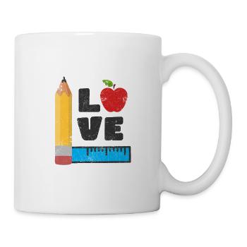 LOVE BACK TO SCHOOL SCHOOL DAY 1ST GRADE APPLE MOTIFS - Mug - white - Right