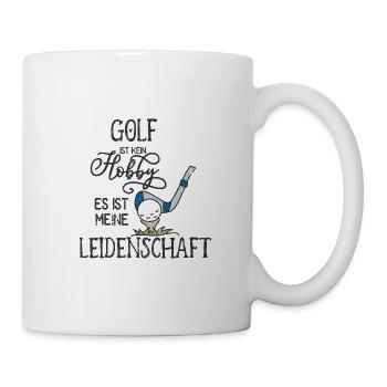 GOLF LEIDENSCHAFT HOBBY SCHLÄGER CLUB SPRUCH MOTIV - Tasse - Weiß - Rechts