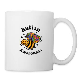 AUTIST BEE COLORFUL PUZZLE FAMILY LOVE ASD SAYINGS - Mug - white - Right