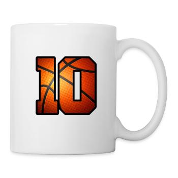 Kinder Basketballspieler zum 10. Geburtstag 10 Jahre alt - Tasse - Weiß - Rechts