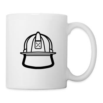 Firefighter's helmet - Mug - white - Right