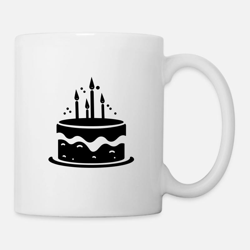 Gâteau d'anniversaire - Mug blanc - blanc