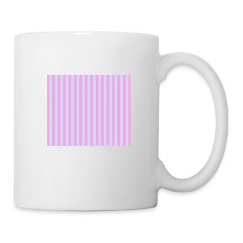 Streifen-Rosa Hellblau - Mug - white - Right