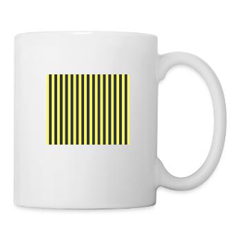 Stripes Navy Gelb - Mug - white - Right