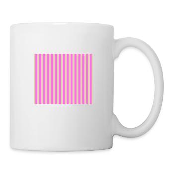 Stripes Beige Rosa - Mug - white - Right