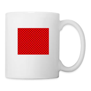 Tupfen Schwarz auf Rot - Mug - white - Right