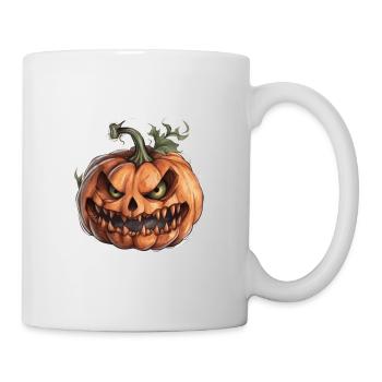 Kürbis Halloween Horror Gruselig - Tasse - Weiß - Rechts