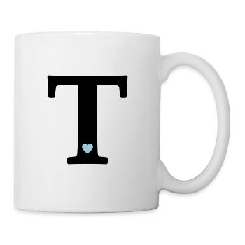 Letter T Initial Letter - Mug - white - Right