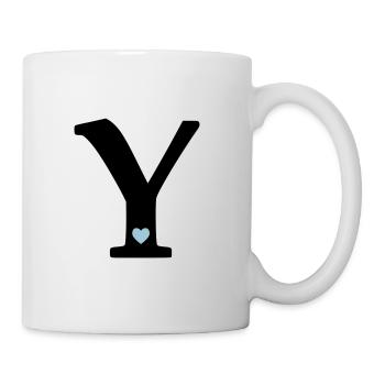 Buchstabe Y Anfangsbuchstabe - Tasse - Weiß - Rechts
