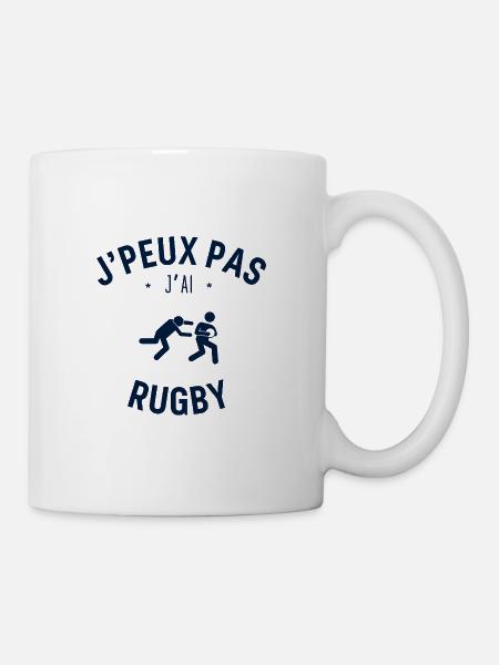 J Peux Pas J Ai Rugby - Mug blanc - blanc