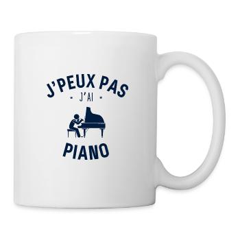 J peux pas j ai piano - Mug blanc - blanc - Droite