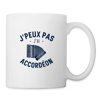 j peux pas j ai Accordéon - Mug blanc - blanc - Droite