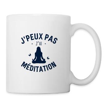 J peux pas j ai Médiftation - Mug blanc - blanc - Droite
