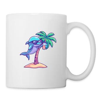 Dolphin Summer Beach Vacation - Mug - white - Right