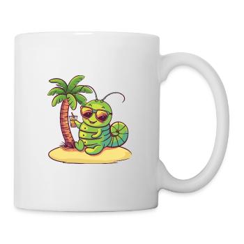 Worm Summer Beach Vacation - Mug - white - Right