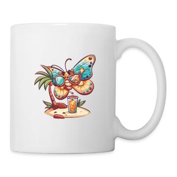 Butterfly Summer Beach Vacation - Mug - white - Right