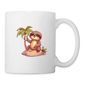 Sloth Summer Beach Vacation - Mug - white - Right