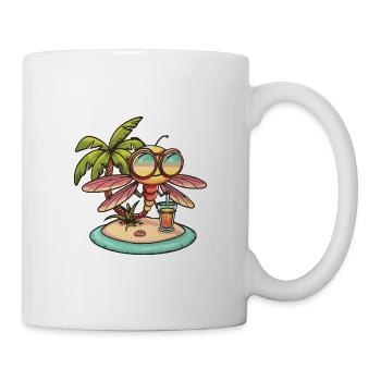 Dragonfly Summer Beach Vacation - Mug - white - Right