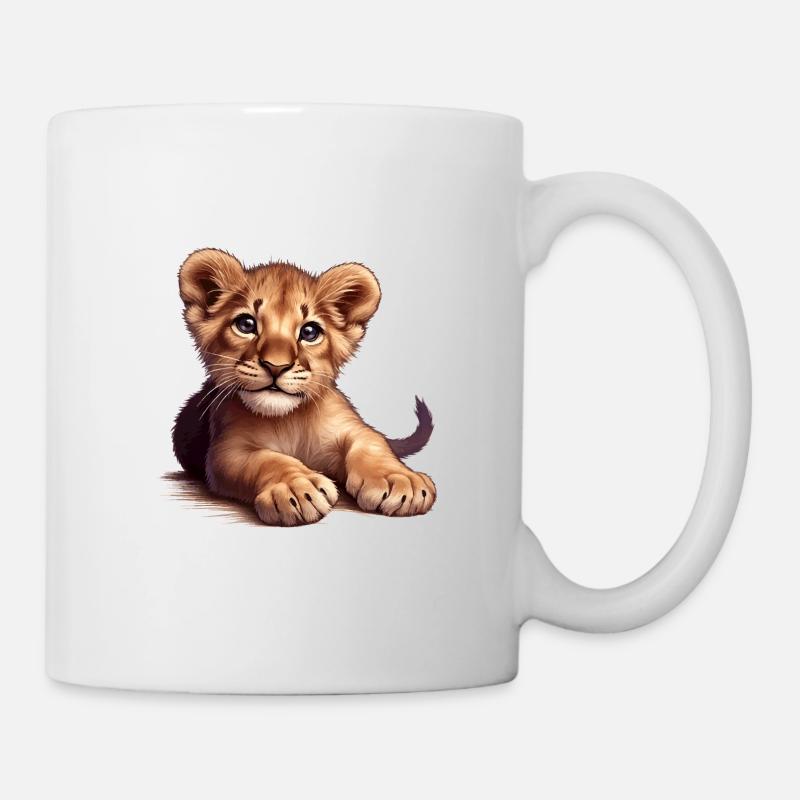 Le Petit Roi Lion (Lionceau mignon) - Mug blanc - blanc